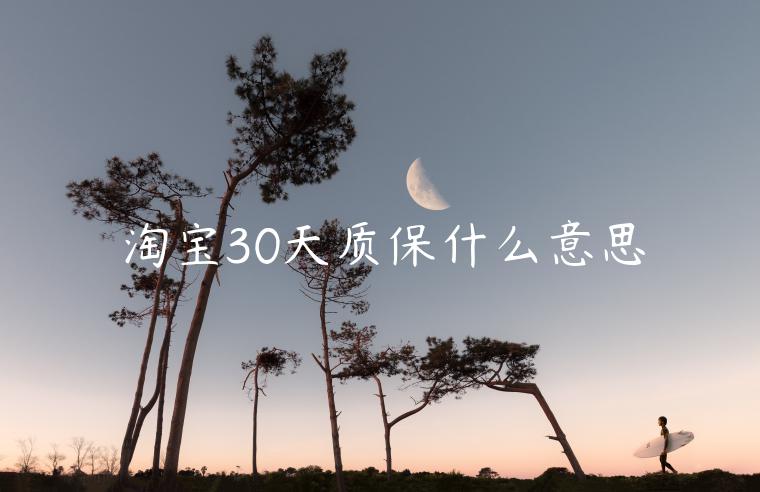 淘寶30天質(zhì)保什么意思